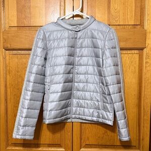 Lafayette 148 New York Gray Quilted Jacket